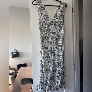 IRO White and Purple Patterned Maxi Dress